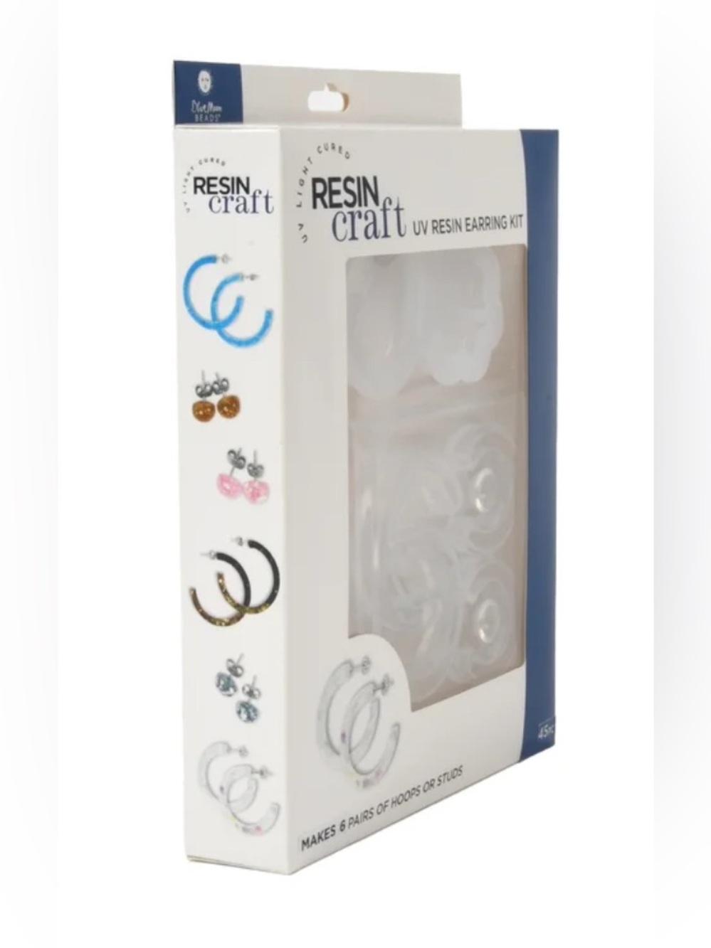 UV Resin Earring Craft Art Set Mold Finding Kit Makes 6 Pairs Earrings Jewelry